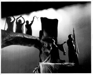 An eerie scene from the 1952 production of MacBeth. Drama Department Records, American Catholic History Research Center and University Archives. 