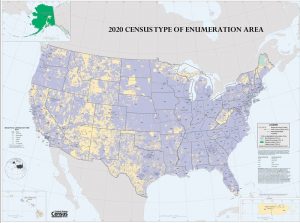 The 2020 Census enumeration map