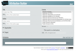 Open Attribution Builder