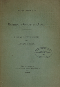 Cover of Orphelinato Gonçalves de Araújo